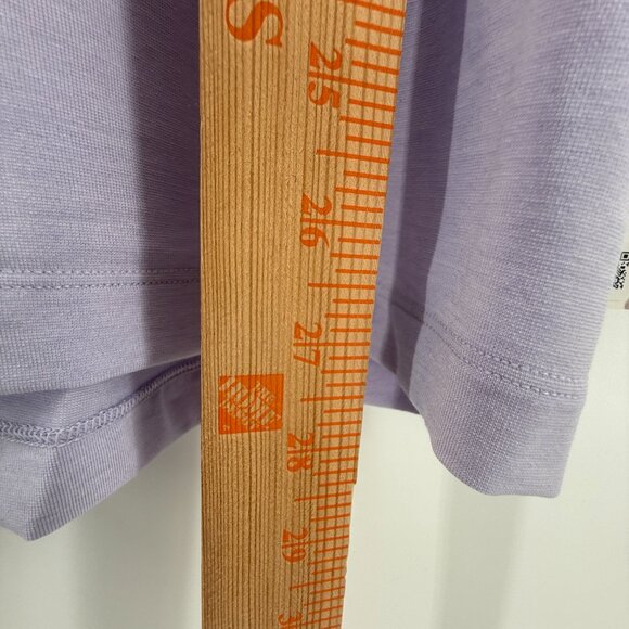 Lululemon Evolution Polo Short Sleeve NWT Lavender size Large Athletic Preppy - Picture 13 of 13